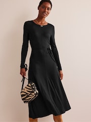 Boden Black Lucy Jersey Midi Dress - Image 1 of 5