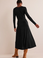 Boden Black Lucy Jersey Midi Dress - Image 2 of 5