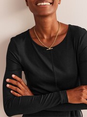 Boden Black Lucy Jersey Midi Dress - Image 4 of 5