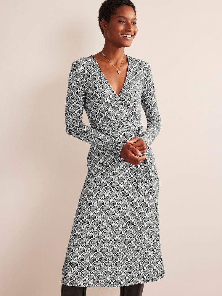 Boden Cream Nina Jersey Midi Dress - Image 1 of 5