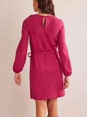 Boden Red Violet Jersey Shift Dress - Image 2 of 5