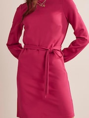 Boden Red Violet Jersey Shift Dress - Image 3 of 5