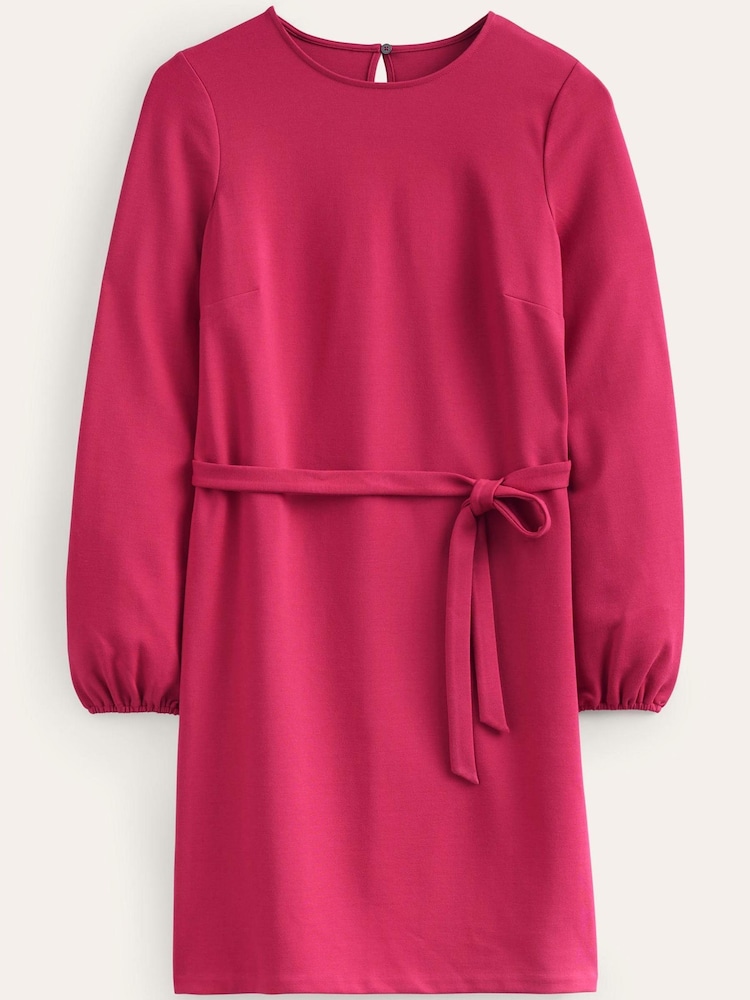 Boden Red Violet Jersey Shift Dress - Image 5 of 5