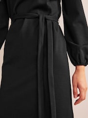 Boden Black Violet Jersey Shift Dress - Image 4 of 6