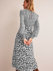 Boden Black Hotched GGT Empire Tea Dress - Image 3 of 6