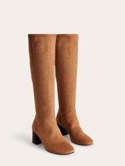 Boden Brown Heeled Stretch Knee High Boots - Image 3 of 4