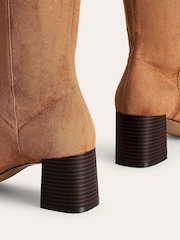 Boden Brown Heeled Stretch Knee High Boots - Image 4 of 4