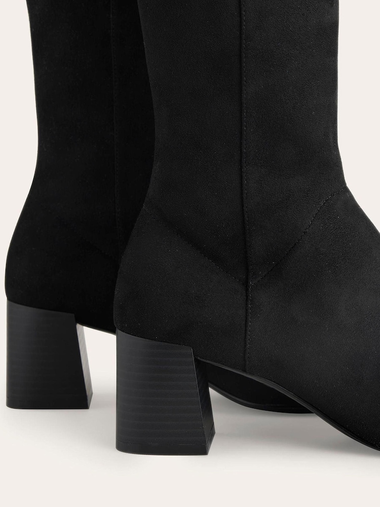 Boden Black Heeled Stretch Knee High Boots - Image 4 of 4 Boden Black Heeled Stretch Knee High Boots - Image 4 of 4