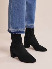 Boden Black Stretch Ankle Boots - Image 1 of 4