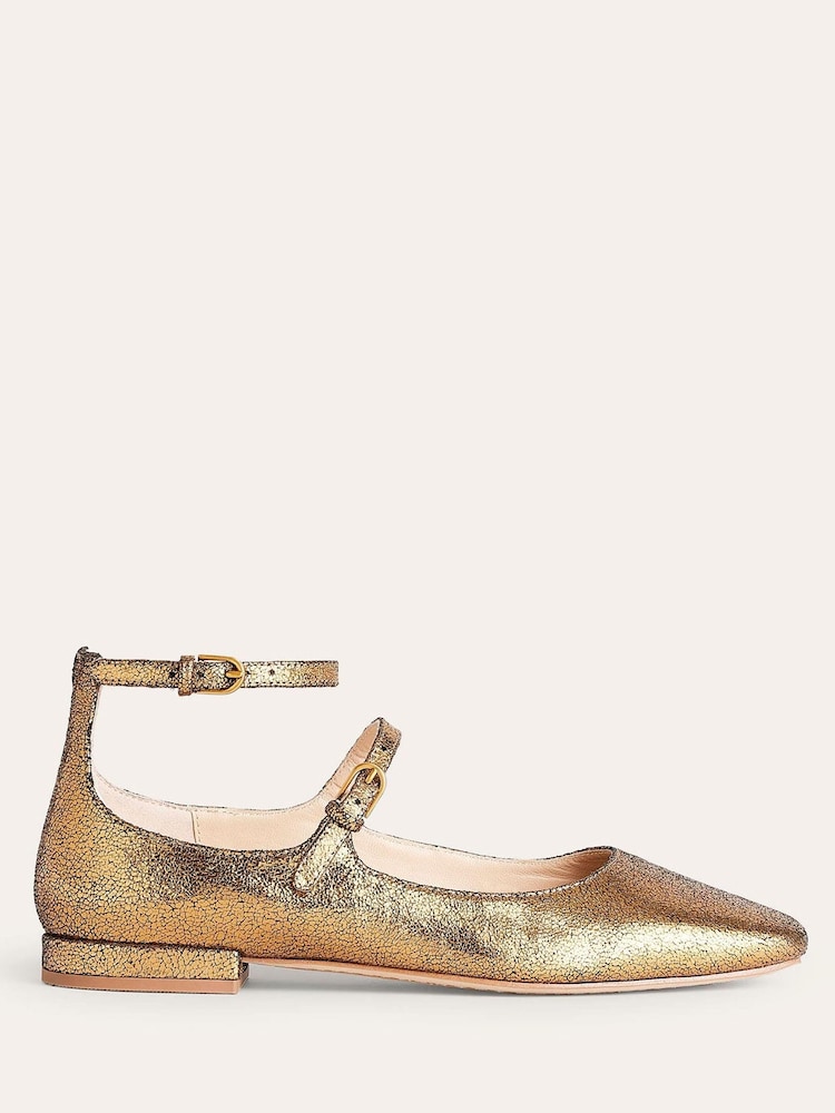 Boden Gold Iris Snaffle Slingback Flats - Image 1 of 4