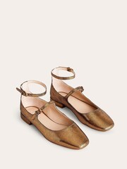 Boden Gold Iris Snaffle Slingback Flats - Image 2 of 4