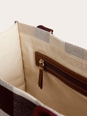 Boden Red Print Tilda Canvas Tote Bag - Image 3 of 4