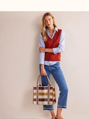 Boden Red Print Tilda Canvas Tote Bag - Image 4 of 4