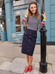 Boden Blue A-Line Cargo Skirt - Image 1 of 6