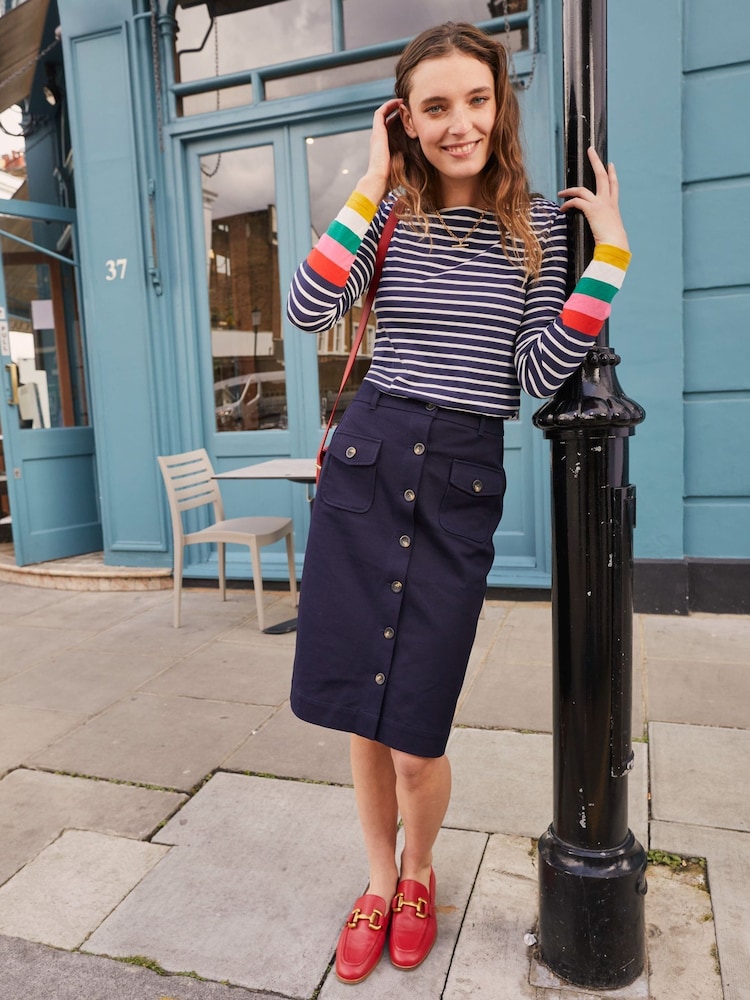 Boden Blue A-Line Cargo Skirt - Image 1 of 6