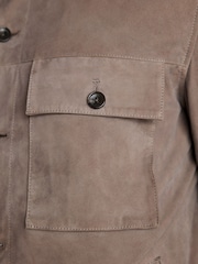 Dark Stone Suede Shacket - Image 5 of 10