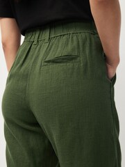Navy/Khaki Summer Linen Blend Knee Length Shorts 2 Pack - Image 6 of 7
