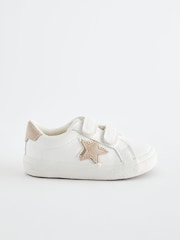 White Wide Fit (G) Star Trainers - Image 2 of 6