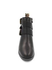 Blowfish Malibu Womens Pomela Wedge Buckle Ankle Black Boots - Image 3 of 3