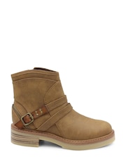 Blowfish Malibu Womens Natural Visit Buckle Strap Ankle Boots - Image 1 of 3