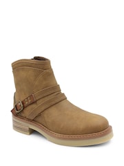 Blowfish Malibu Womens Natural Visit Buckle Strap Ankle Boots - Image 2 of 3