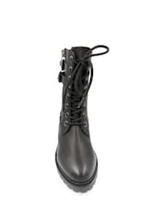 Blowfish Malibu Womens Rissi Combat Buckle Lace Zip Black Boots - Image 3 of 3