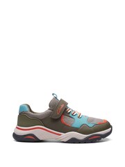 Clarks Green Combi Feather Jump Kids Trainers - Image 1 of 7