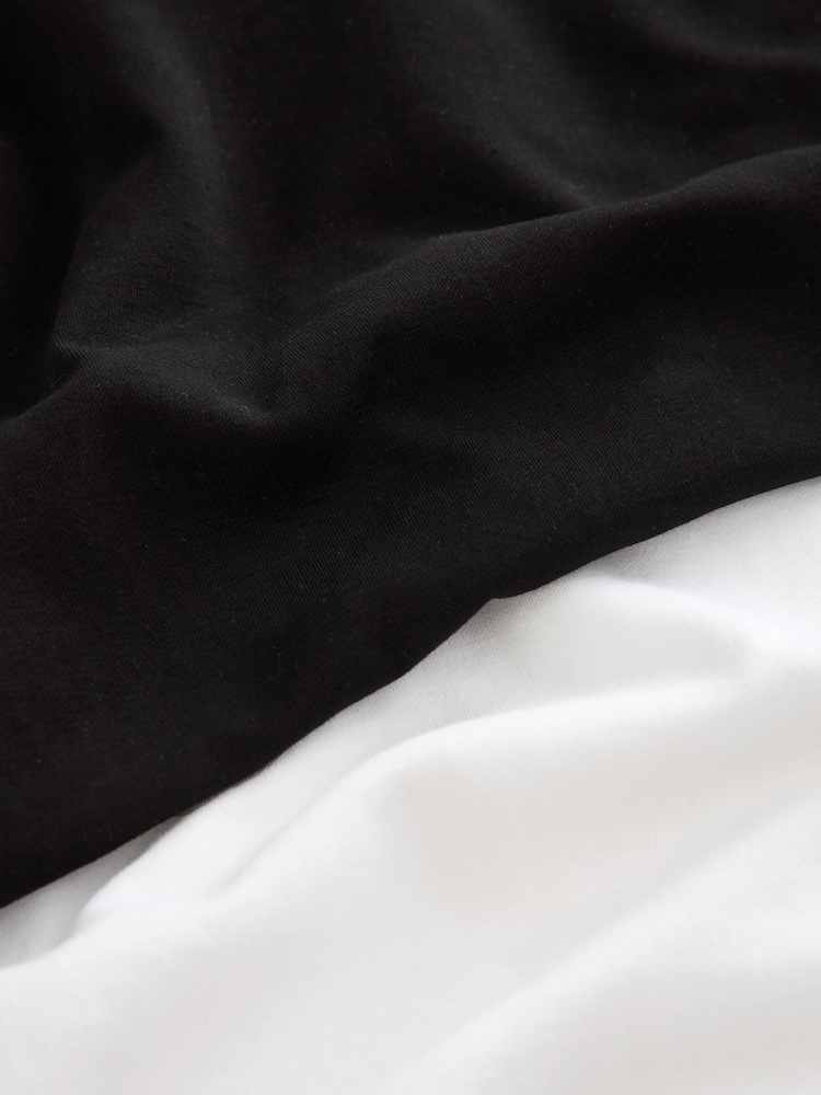 Schwarz/Weiß - Schwere T-Shirts im 2er-Pack - Image 8 of 8