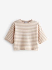 Neutral Short Sleeve Heavyweight Crochet T-Shirt - Image 5 of 6