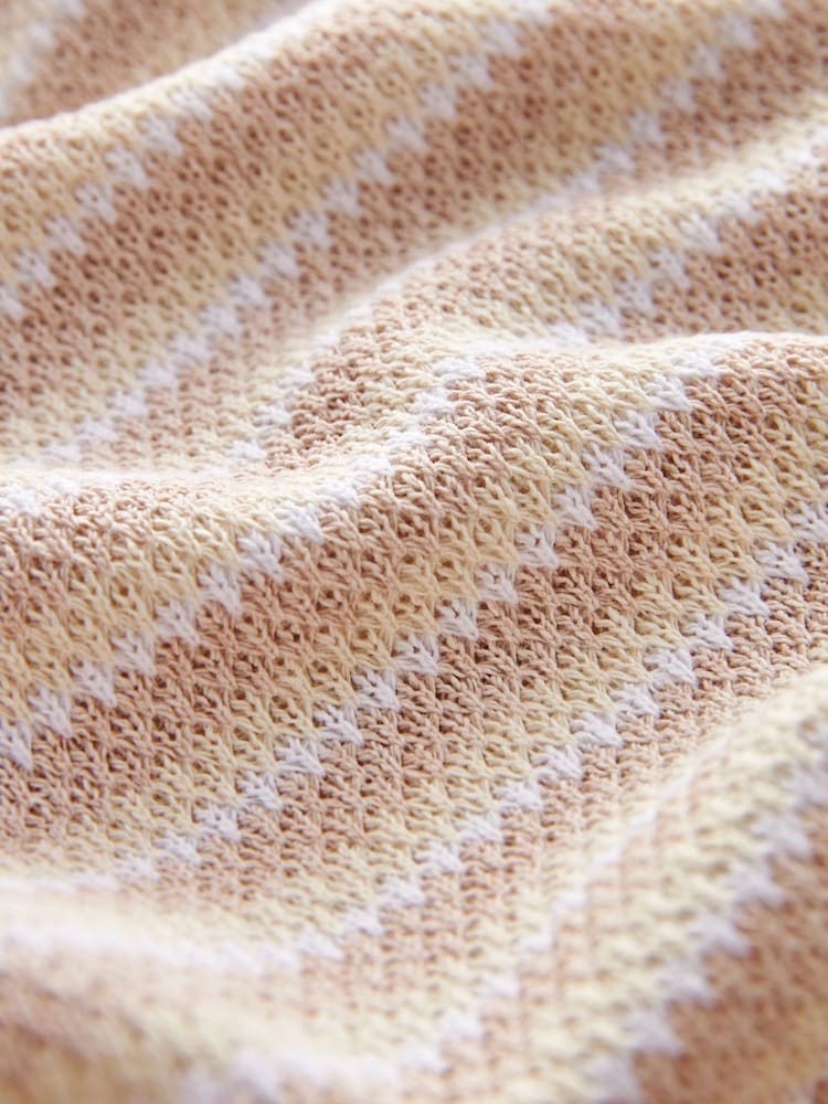 Neutral Short Sleeve Heavyweight Crochet T-Shirt - Image 6 of 6