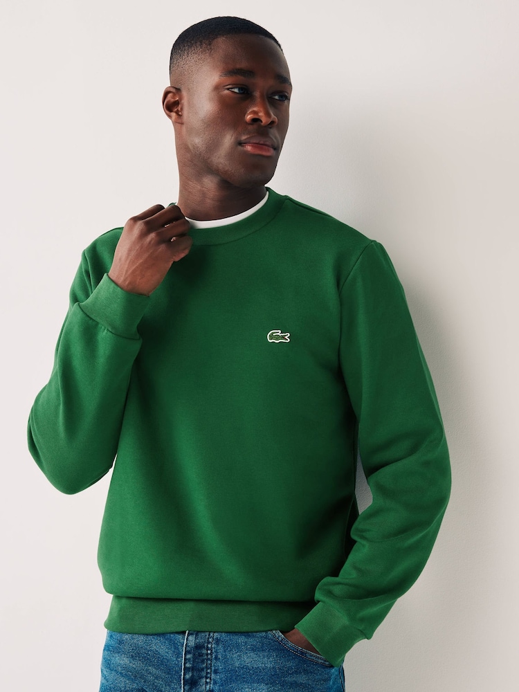 Lacoste Fleece Lined Crew-Neck Jumper - Image 1 of 4