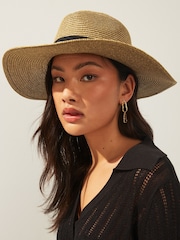 Gold Panama Hat - Image 1 of 3