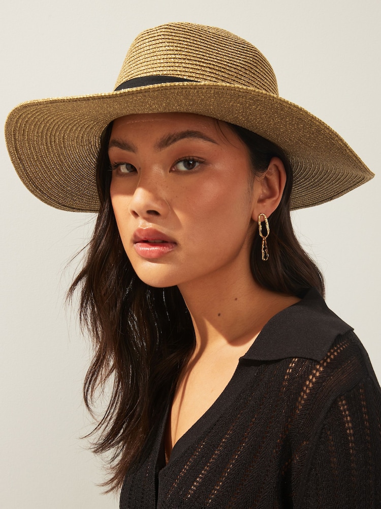 Gold Panama Hat - Image 1 of 3