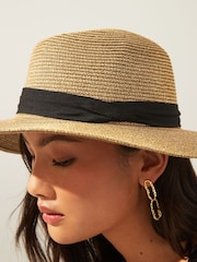 Gold Panama Hat - Image 2 of 3