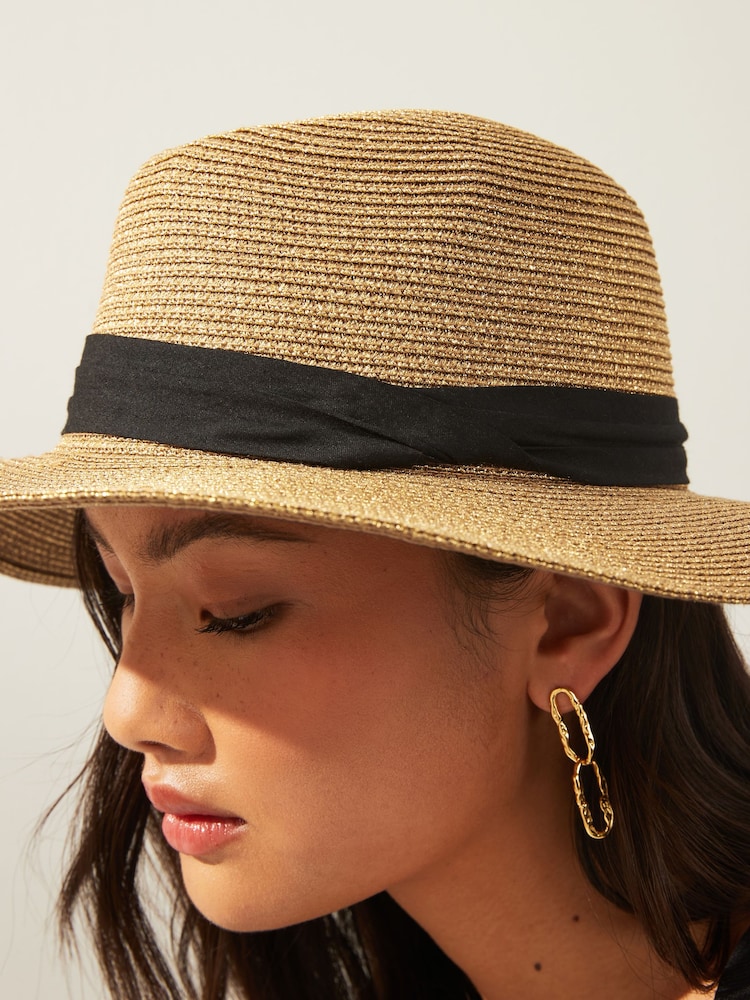 Gold Panama Hat - Image 2 of 3