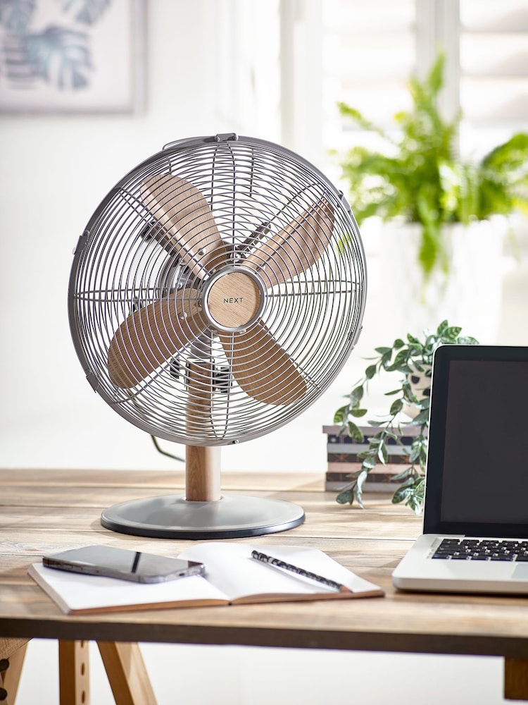 Grey Malvern Desk Fan - Image 1 of 4