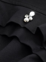 Black Sparkle Pearl Sleeve T-Shirt - Image 6 of 6