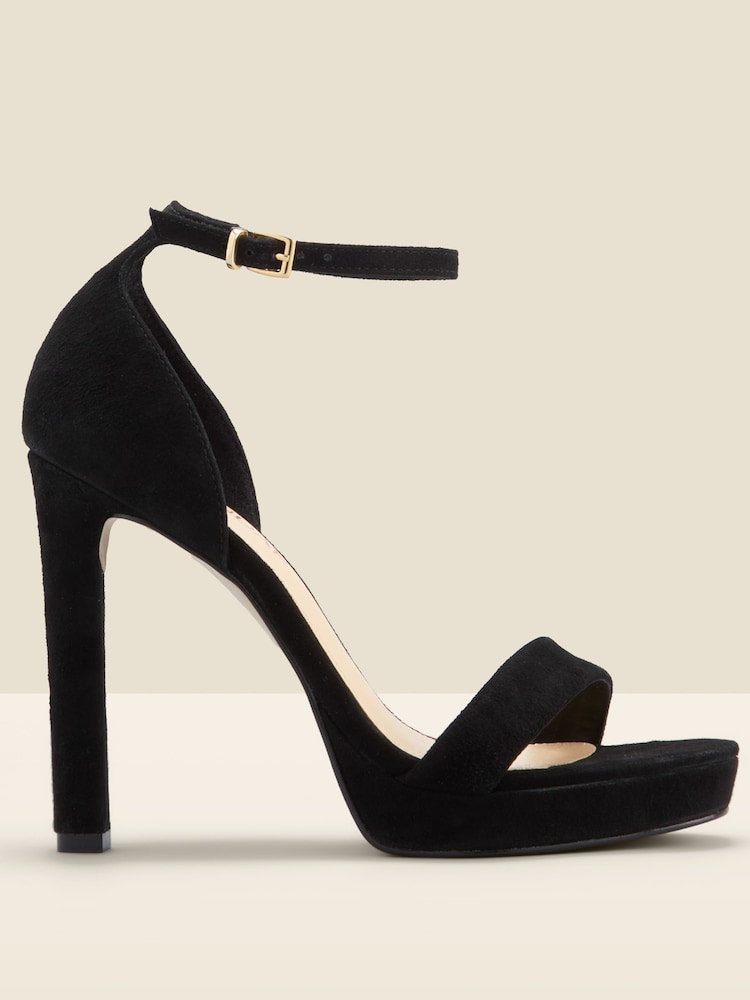 Sosandar Black Block Two Part Platform Heels - Image 1 of 3