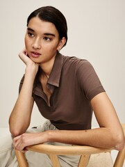 Chocolate Brown Polo Shirt - Image 4 of 7