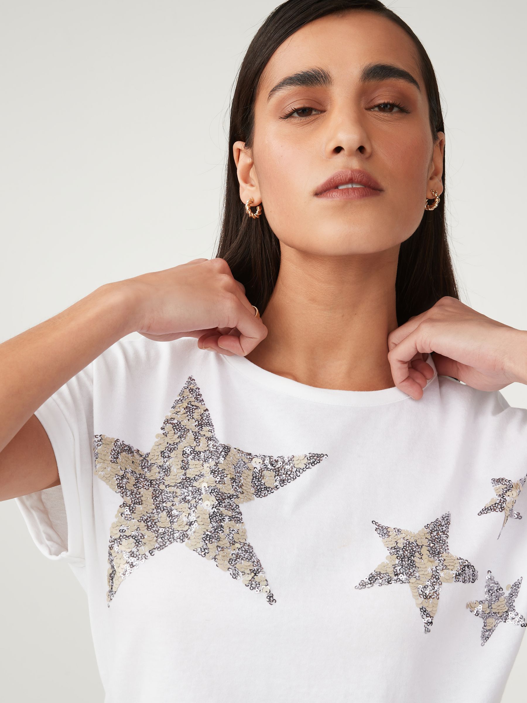 Sequin star t shirt outlet
