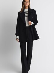 Reiss Cream/Grey Sloane Wool-Cashmere Fairisle Pattern Funnel Neck Jumper - Image 3 of 5