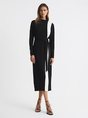 Платье миди в контрастную полоску с поясом Reiss Millie - Image 1 of 5