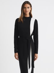 Платье миди в контрастную полоску с поясом Reiss Millie - Image 3 of 5