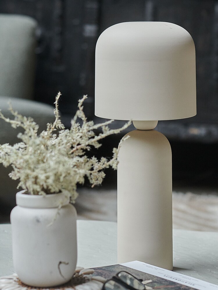 Abigail Ahern Cream Barkly Table Lamp - Image 2 of 3