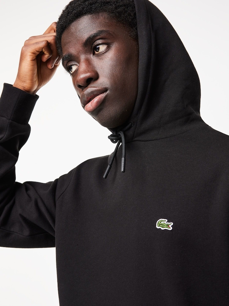 Noir - Sweat à capuche en coton avec logo Lacoste - Image 4 of 7