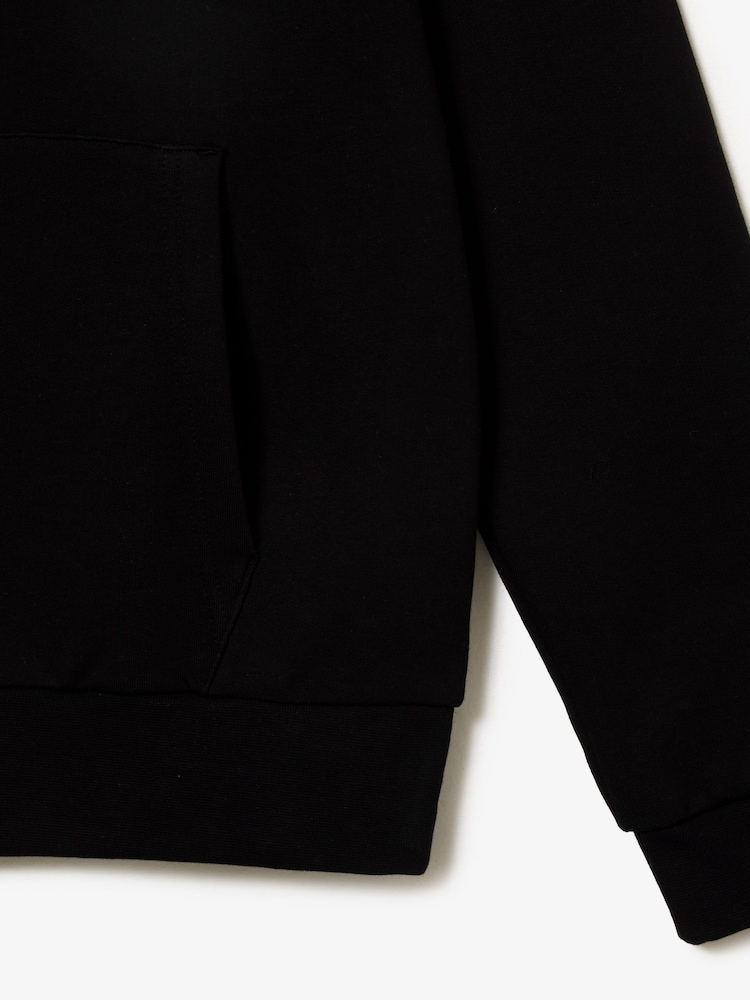 Noir - Sweat à capuche en coton avec logo Lacoste - Image 6 of 7