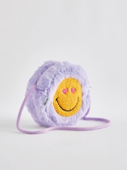 Lilac Purple SMILEYWORLD® Faux Fur Bag - Image 1 of 3
