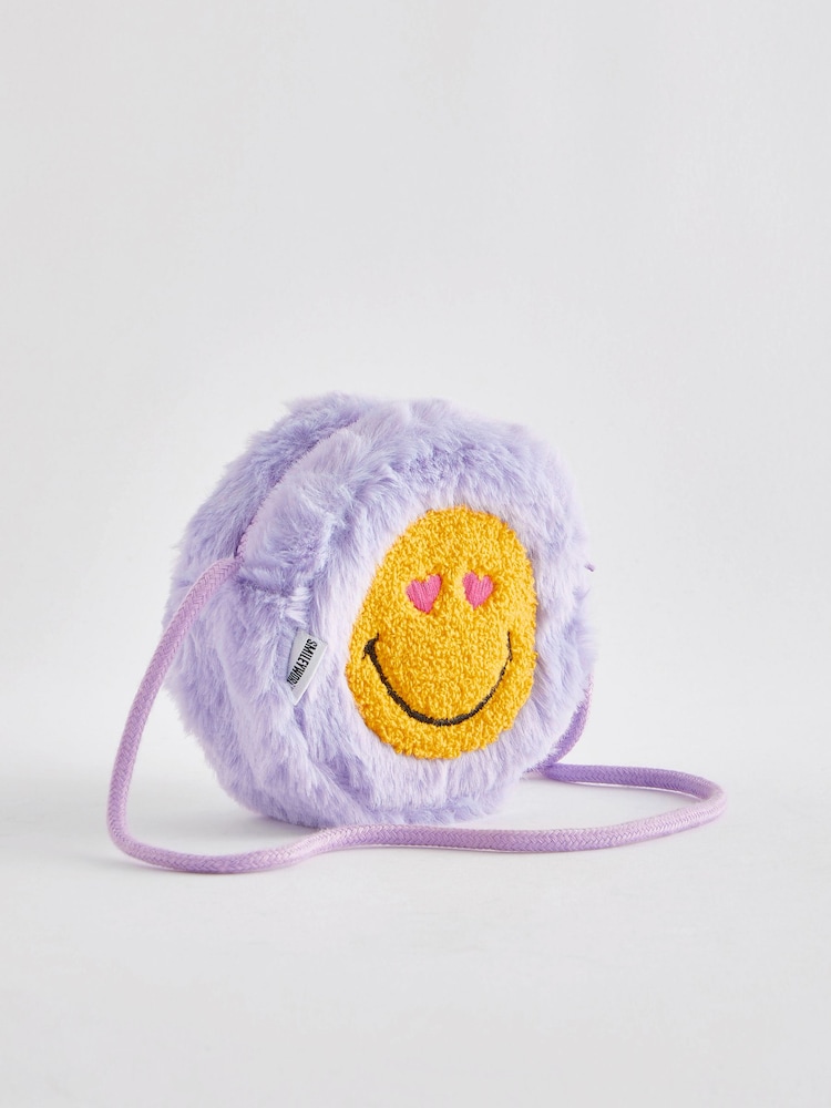 Lilac Purple SMILEYWORLD® Faux Fur Bag - Image 1 of 3