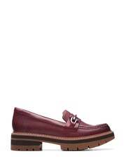 Clarks Red Leather Orianna Bit Loafer Shoes - Image 1 of 3