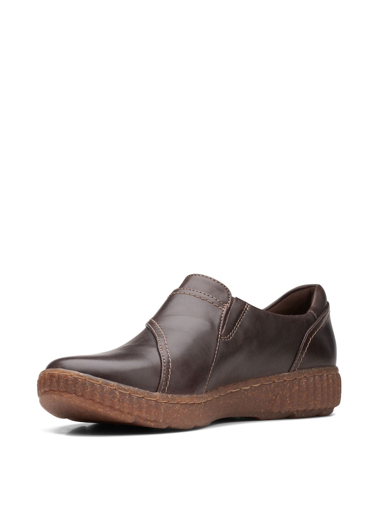 Clarks Brown Lea Caroline Pearl Shoes - Image 4 of 7